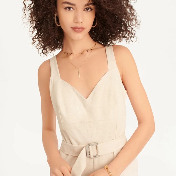 Linen Belted Jumpsuit size M - Picture 4 of 4